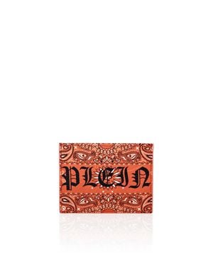 Philipp Plein Leather Credit Cards Holder Paisley