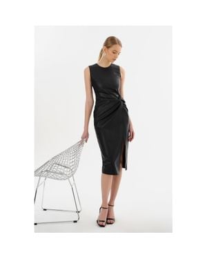 Lamarque Brett Faux Leather Dress - Black