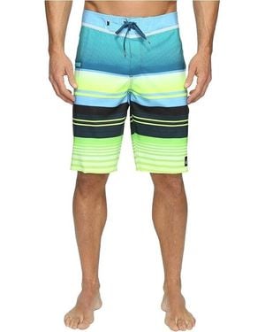 Quiksilver Everyday Stripe Vee Boardshorts 21" Swimwear Jdm1450 - Blue