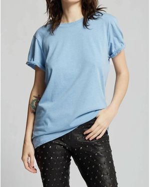 Recycled Karma Distressed Tee - Blue