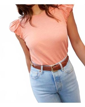 Nation Ltd Audra Bubble Sleeve Top - Blue