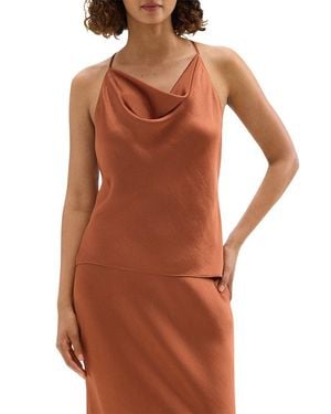 Theory Cowled Halter Dress - Brown