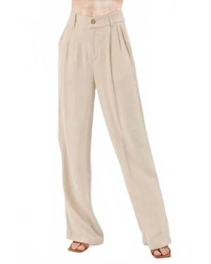 Kylie Paige Margo High Waist Trouser - White