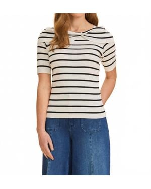 Fdj Boatneck Stripe Sweater - Blue
