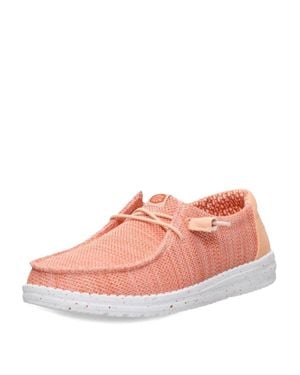 HEYDUDE Wendy Stretch Sox Casual Shoe - Pink