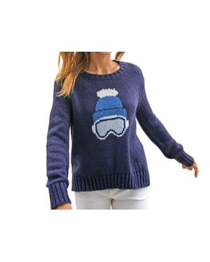 Wooden Ships Ski Babe Crew Sweater - Blue