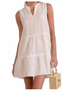Elan Solstice Eyelet Shift Dress - Pink
