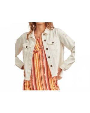 Savanna Jane Denim Embroidered Jacket - Multicolor