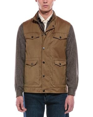 Isaia Wool-Blend Vest - Brown