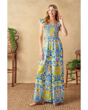 TRUEDAMES No Need To Worry Woven Jumpsuit - Blue
