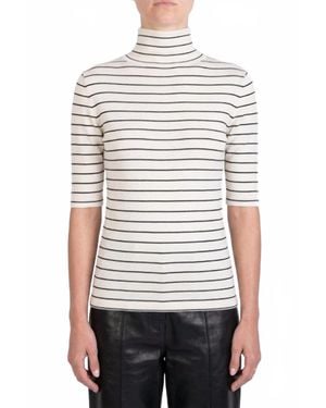 Alysi Slim Jersey Top - White