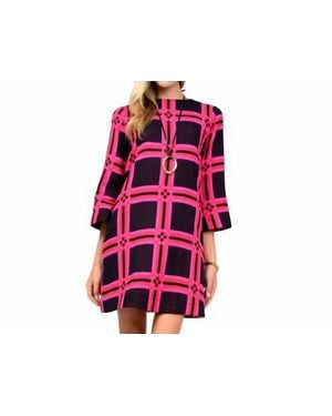Ivy Jane Plaid Shift Dress - Red