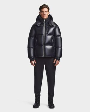 Rudsak Vincent S Glossy Down Puffer With Hood - Blue