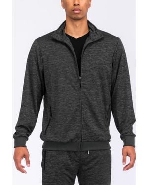TRUEDAMES Marbled Track Jacket - Black