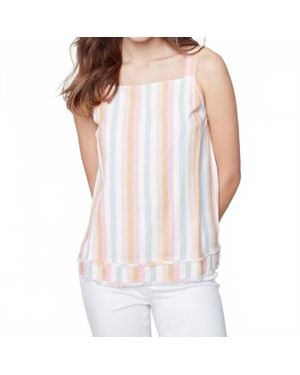 Charlie b Striped Linen Tank Top - White