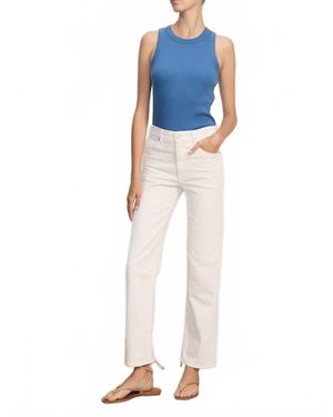 Veronica Beard Leah Straight Leg Jeans - Blue