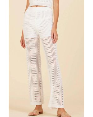 Surf Gypsy Knit Wide Leg Pant - Natural