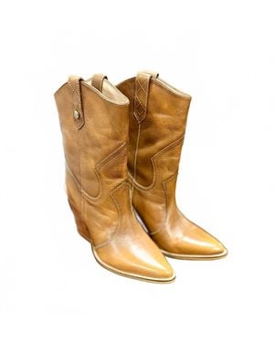 Stivali New York Chunky Heel Ankle Bootie - Metallic