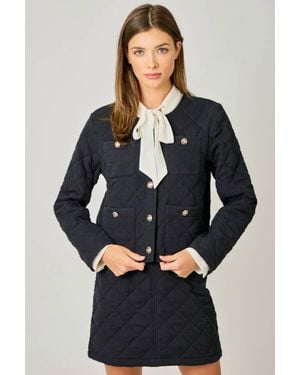 Mystree Quilted Jacket - Blue