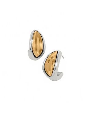 Brighton Cascade Two Tone Hoop Earrings - Metallic