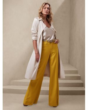 Banana Republic Lido Wide-leg Wool Pant - Natural