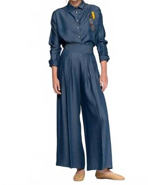 Vilagallo Marian Denim Trouser - Blue