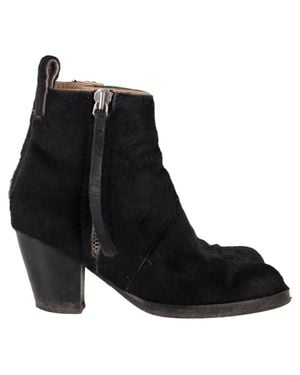 Acne Studios Zipped Ankle Boots - Black