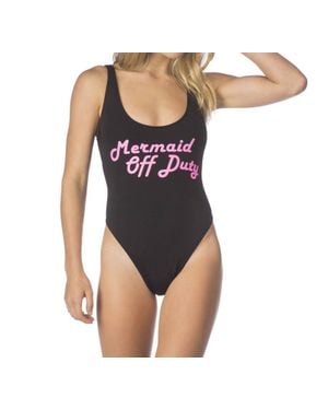 The Bikini Lab Mermaid Off Duty One Piece Swimsuit - Black