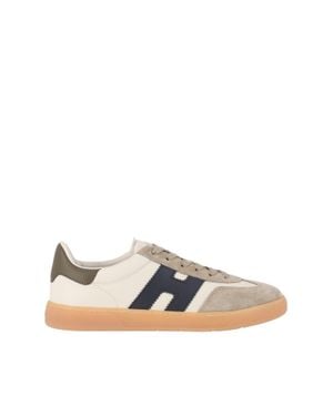 Hogan Cool Calfskin Suede Low-Top Sneakers - White