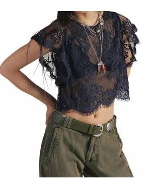 Free People Lunar Ash Top - Black