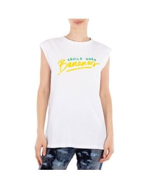 Être Cécile Goes Bananas Boyfriend Tank - White