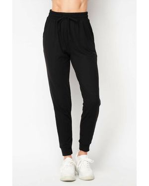 USA Fashion Buttery Smooth Sweatpants - Black