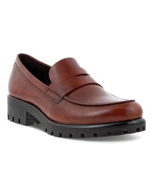 Ecco Modtray Loafer Shoes - Brown