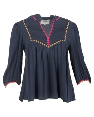 Ba&sh Tracy Embroidered Top - Blue