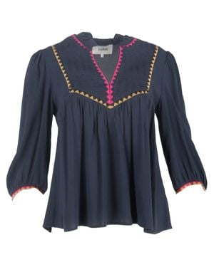 Ba&sh Tracy Embroidered Top - Blue