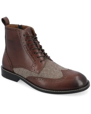 Thomas & Vine Jarett Wide Width Wingtip Ankle Boot - Brown