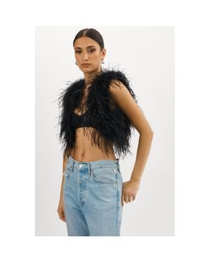 Lamarque Didina Feather Shrug - Blue