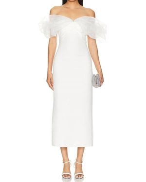 Line & Dot Starlet Midi Dress - White
