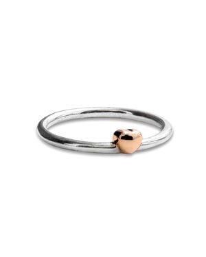 PANDORA Polished Heart Puzzle Ring - Black