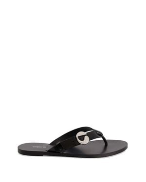 Coperni Synthetic Streamline Thong Sandals - Black