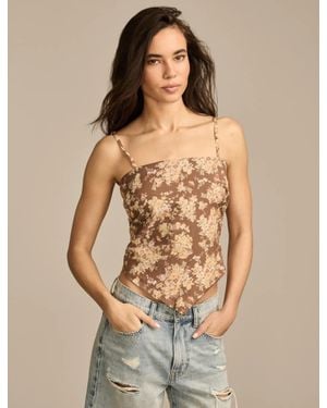 売れ筋商品|||ラッキーブランド カットソー トップス レディース Women's Hanky-Hem Scarf Top Pink Floral HANKY HEM SCARF TOP | Lucky Brand