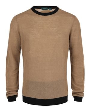 Slowear Zanone Knit Crewneck Slim-Fit Sweater - Brown