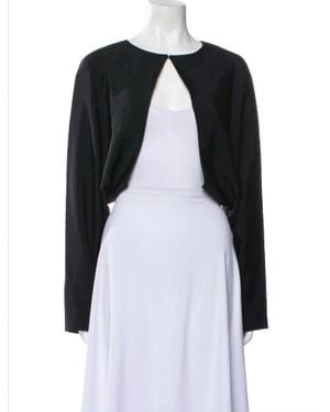 Lafayette 148 New York Georgette Cutaway Bolero Blouse - Black