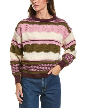 Ichi Astra Alpaca-Blend Sweater - Red