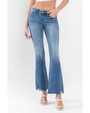 Flying Monkey Amie Low Rise Flare Jeans - Blue