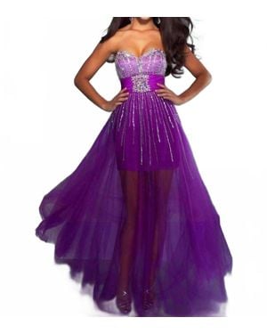 Mac Duggal Strapless Gown - Purple