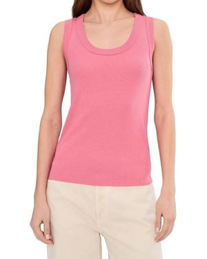NIC+ZOE Perfect Knit Rib Scoop Tank Top - Pink
