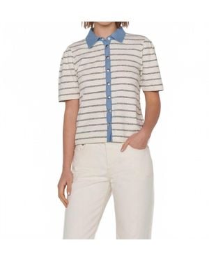 Nation Ltd Zoe Snap Puff Sleeve Top - White