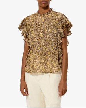 Isabel Marant Daliyane Floral Top - Natural
