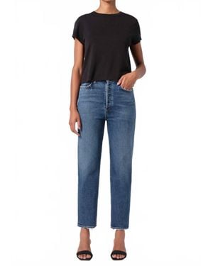 Agolde Pinch Waist Crop Jeans - Blue